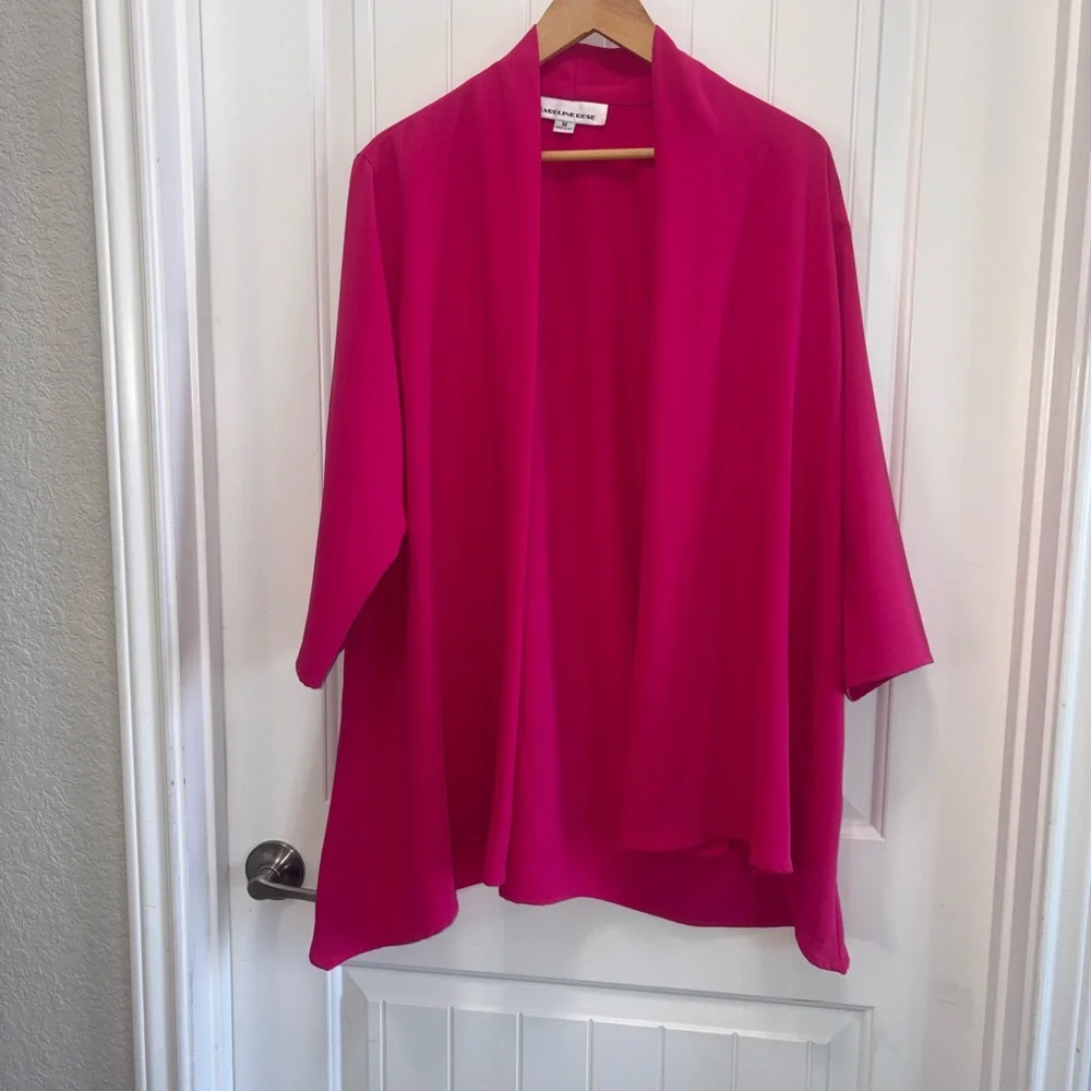 Caroline Rose Bold Fuchsia Open Cardigan - Picture 6 of 16
